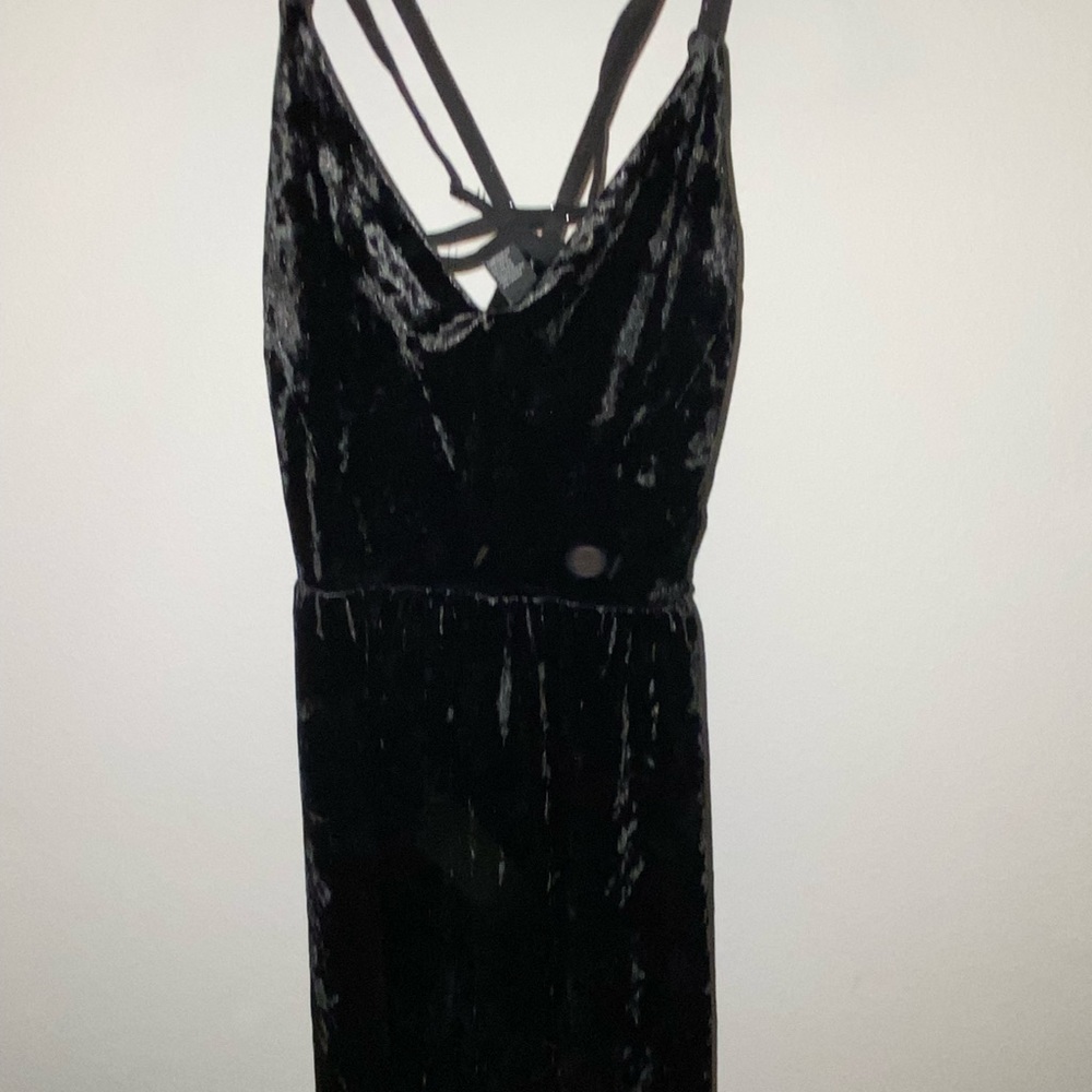 black velvet short dress